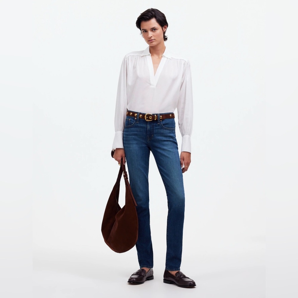 Madewell The Petite Mid-Rise Perfect Vintage Jean in Kenmere Wash •size 30P•NWOT